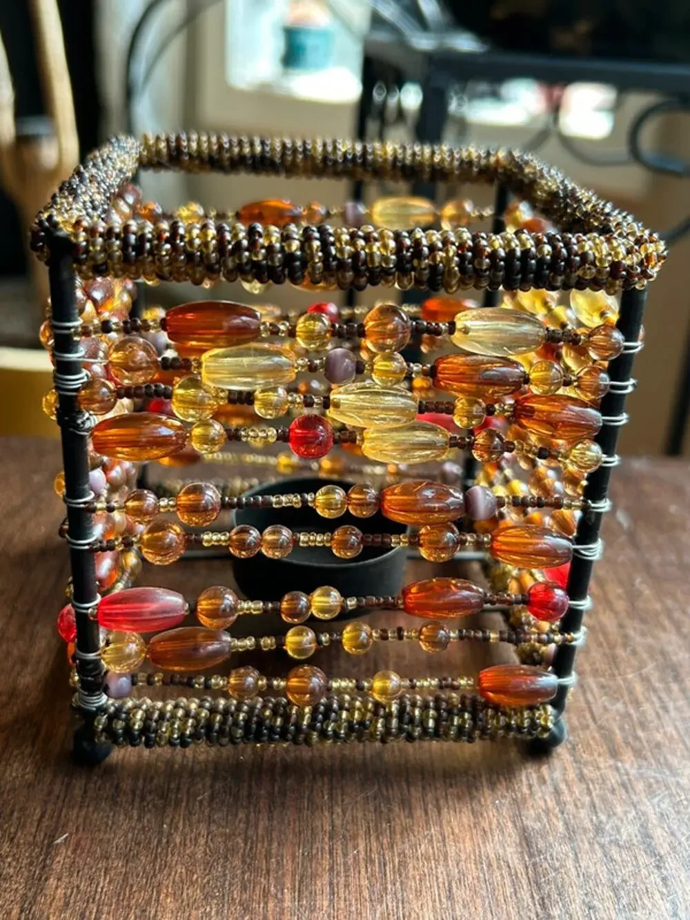 Pier one beaded votive candle holder
